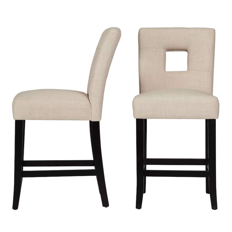 Mendoza Keyhole Counter Height Back Stool (Set of 2) by iNSPIRE Q Bold