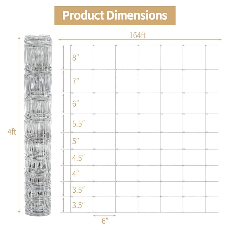 GDFStudio - Henry Advanced Weave Galvanized Steel Farm Fence