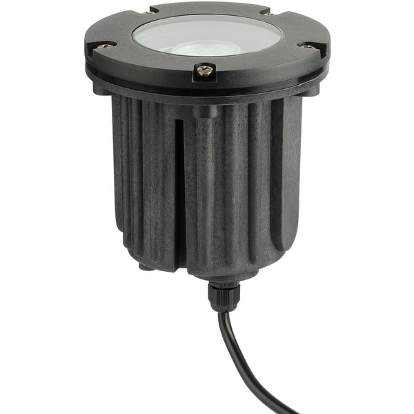 slide 2 of 7, Kichler 15495 Single 5" Wide 12V In-Ground Well Light Black Brass