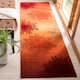 SAFAVIEH Handmade Soho Miyase Modern Burst New Zealand Wool Rug - 2'6" x 8' Runner - Rust/Multi