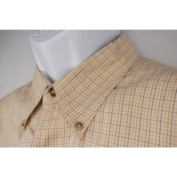 Shop Wrangler Riata Buttonfront Casual Shirt Cream Plaid Mens 17 5
