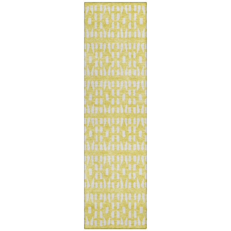 Machine Washable Indoor/ Outdoor Contemporary Imprints Chantille Rug