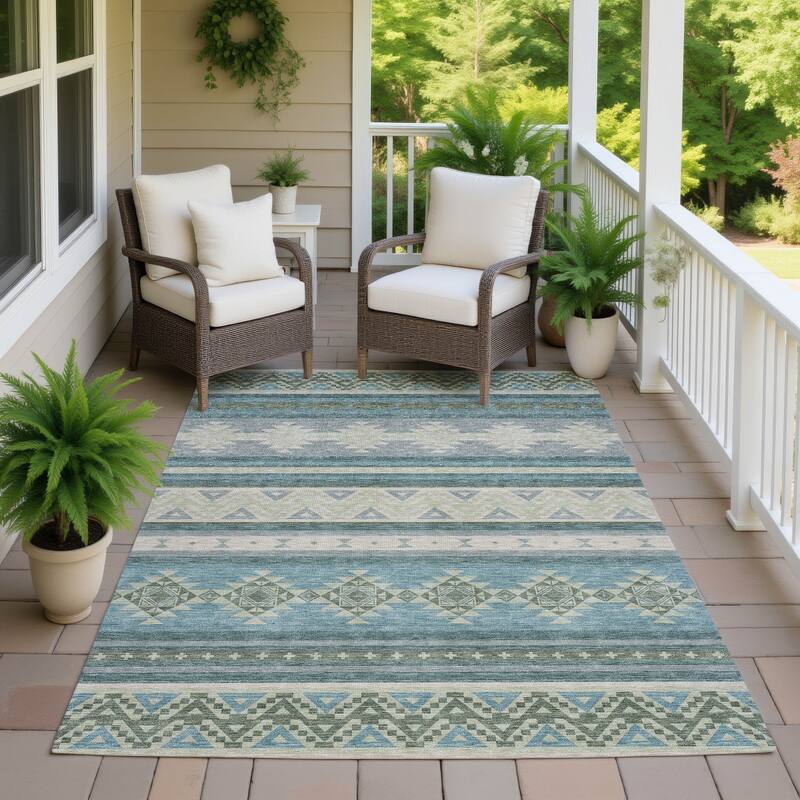 Machine Washable Indoor/ Outdoor Global Heston Chantille Rug