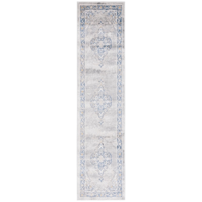 SAFAVIEH Palma Antonette Oriental Rug - 2'2" x 9' Runner - Grey/Blue