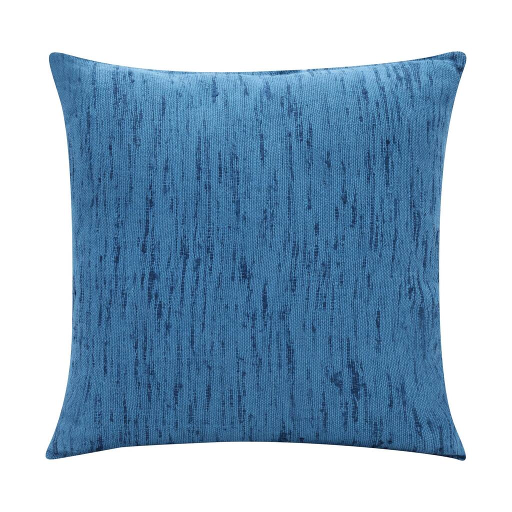 Handmade Textured Solid Square Throw Pillow - 20" - Blue