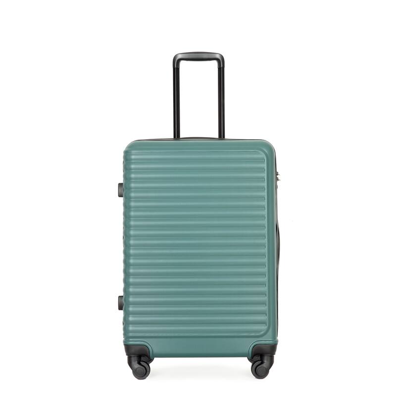 3 Piece ABS Hardside Luggage Sets Spinner Wheels Suitcase with Two Hooks and TSA Lock & Telescoping Handle