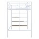 preview thumbnail 9 of 23, Twin Metal Loft Bed with Storage Ladder & Upper Grid Shelf - 250LB Capacity