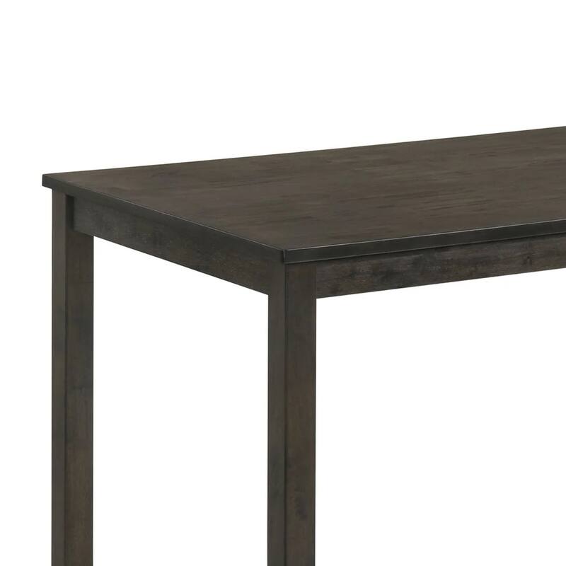 Dining Table, 43 Inch Rectangular Top, Gray-Brown Wood Legs - Brown Gray
