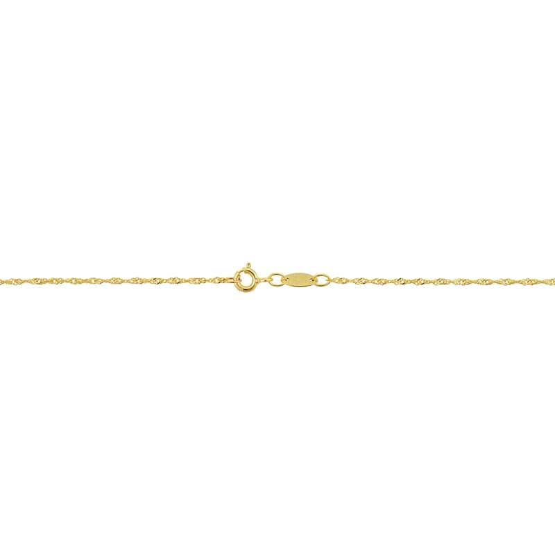 14k Yellow Gold Filled 1.4 mm Singapore Chain Pendant Necklace For Women (14 - 30 inches)