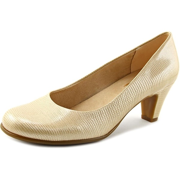 Aerosoles Nice Play Women Round Toe Synthetic Nude Heels