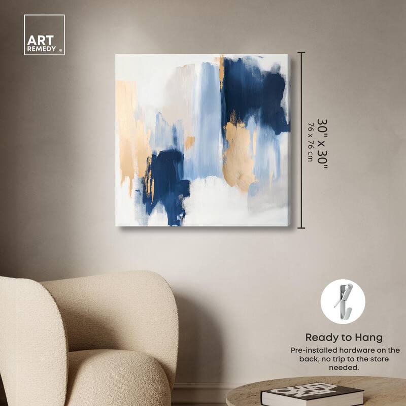 Tranquil Blue Depths I Canvas by Art Remedy, Gallery Wrapped