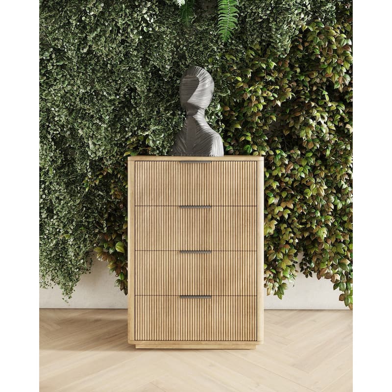 Nova Domus Santa Monica Modern Natural Oak Chest - 4-drawer