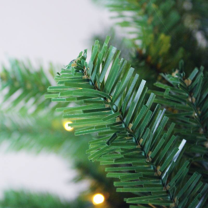 9FT Yellow-Green Light Automatic Christmas Tree, Pre-lit LED Christmas Tree