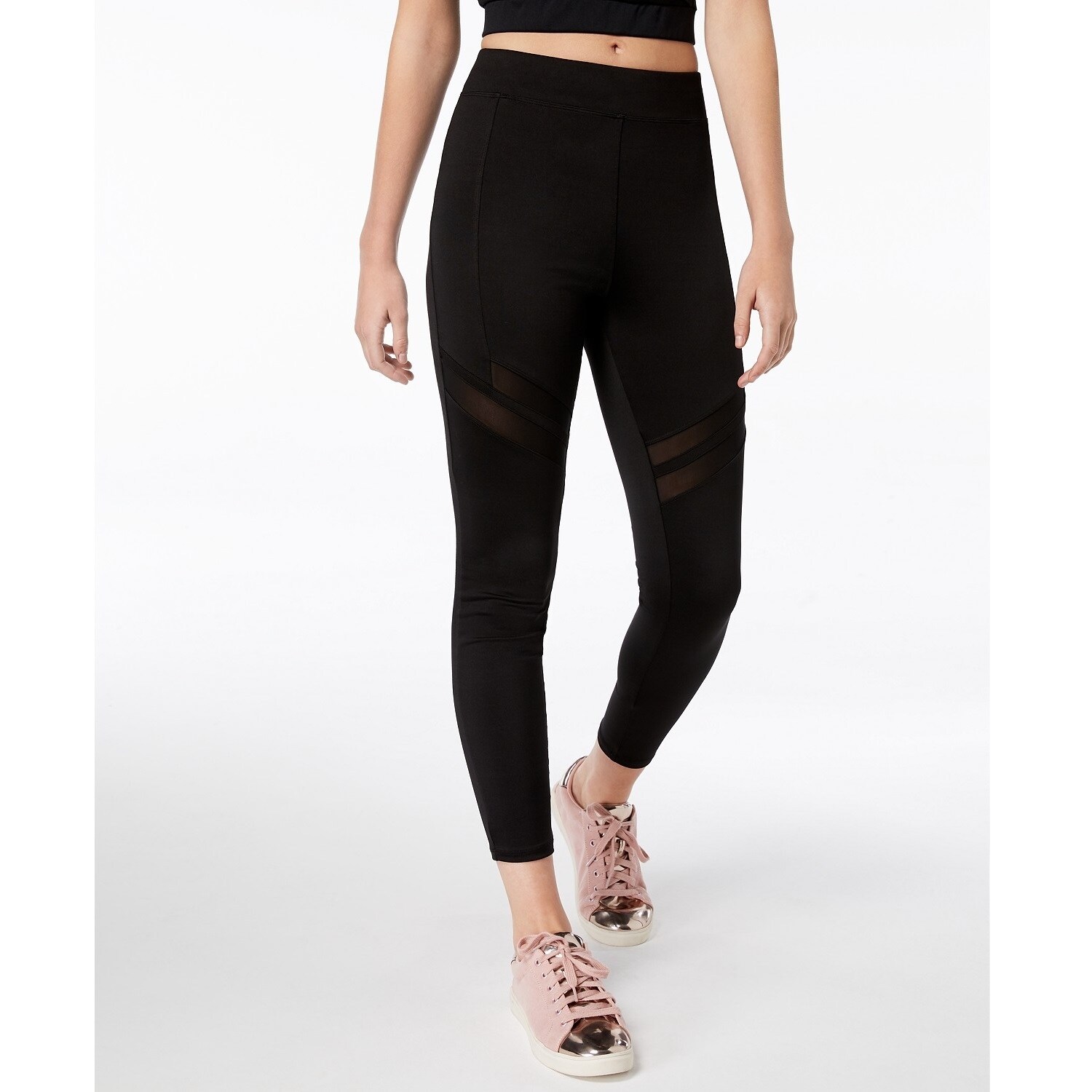 Material Girl Juniors MeshInset Cropped Leggings