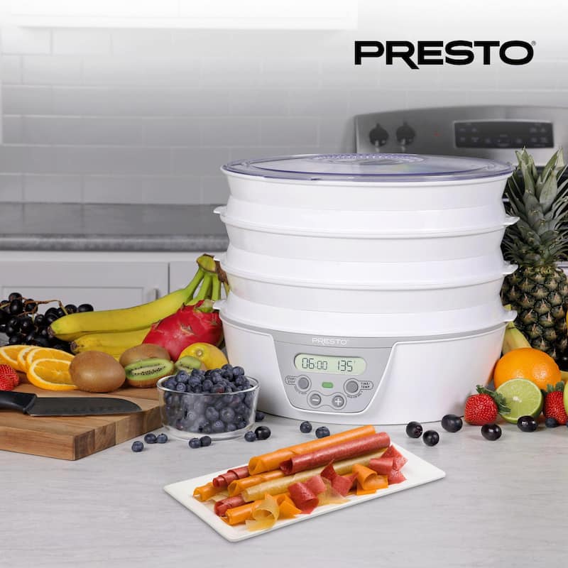 Presto Dehydro 6-Tray Digital Electric Food Dehydrator for Fruits & Vegetables - 15.5