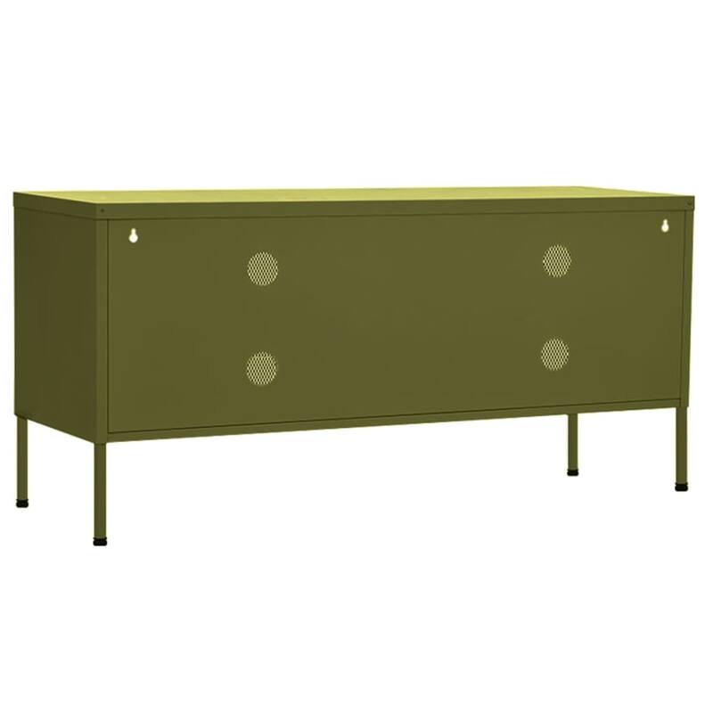 vidaXL TV Stand TV Unit Sideboard Home TV Console Media Unit Cupboard Steel - 41.3" x 13.8" x 19.7"