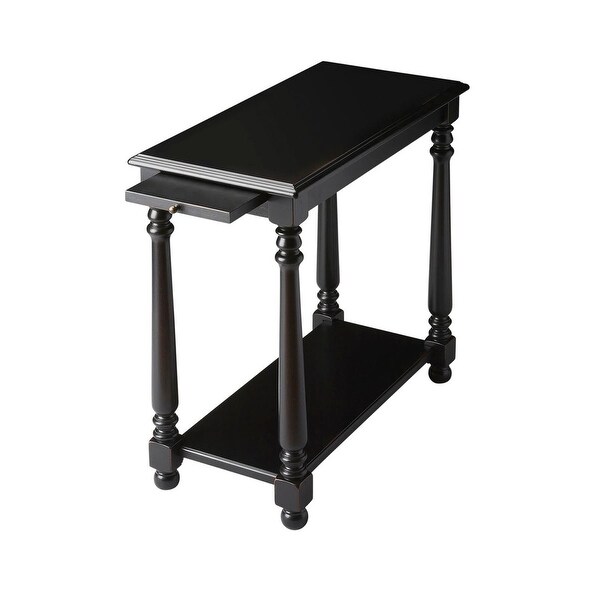 Devane Crafted Solid Wood Black Licorice Chairside Table. Opens flyout.