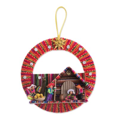 Novica Handmade Happiness In The Andes Fabric Ornament