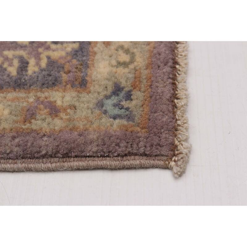ECARPETGALLERY Hand-knotted Uzbek Ghazni Purple Wool Rug - 4'0 x 6'0