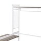preview thumbnail 7 of 34, Metal Daybed with Movable Desk, Metal Slat Support Bed Frame Metal Grid, Shelves and Clothes Hanger