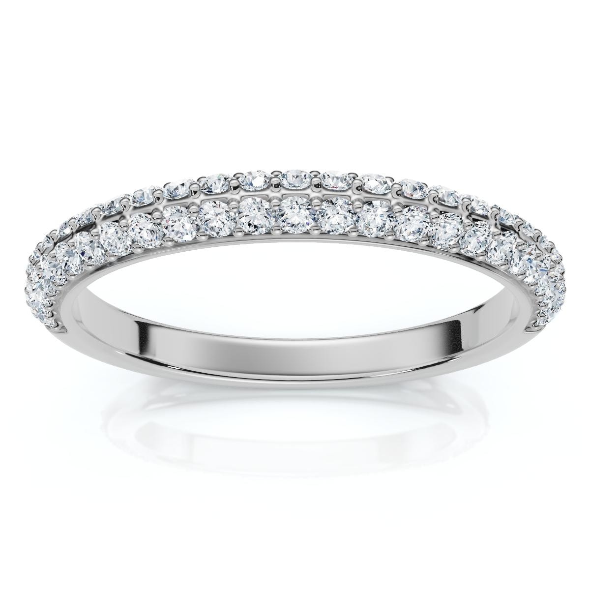 Bliss Diamond 1/4Ct TW Diamond Micro Pave Wedding Ring Stackable Band Gold Lab Grown