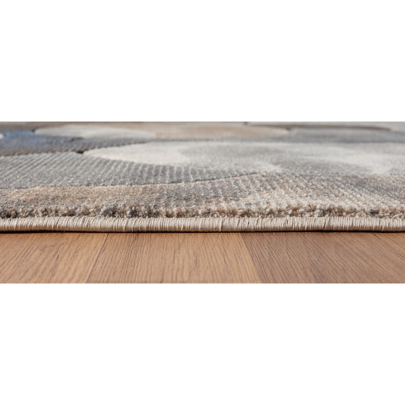 Alexia Collection Modern Circle Design Area Rug