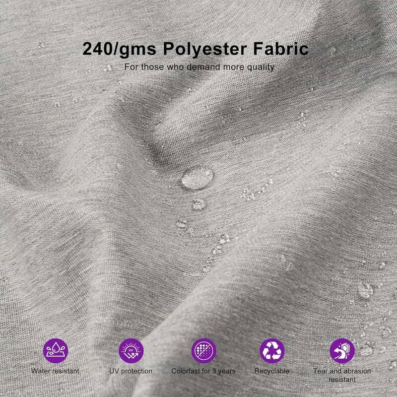 PURPLE LEAF 8 ft Stylish UV50+ Fade Resistant Patio Cantilever Umbrella with 360-degree Rotation