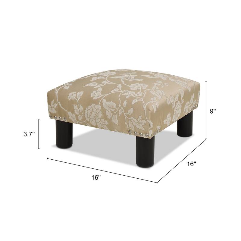 Jules 16" Square Footstool Ottoman