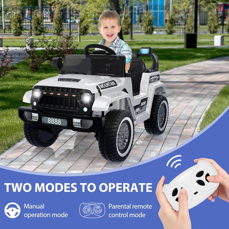 12V Kids Ride on Truck Car Kids Electric Vehicles Toy for 3-5 Years Old Boys Girls Gift, Black