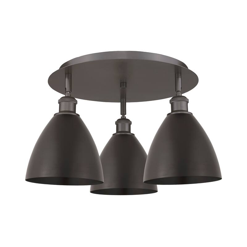 Innovations Lighting Ballston - 3 Light 19" Flush Mount - Oil Rubbed Bronze