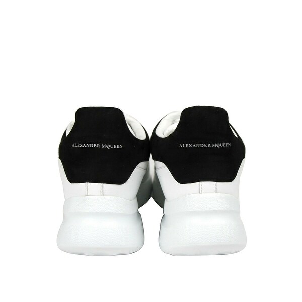 alexander mcqueen black and white suede