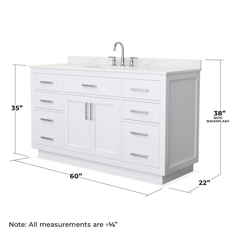 Wyndham Collection WCG262660S-QTZ-US3MXX Beckett TK 60" Free Standing