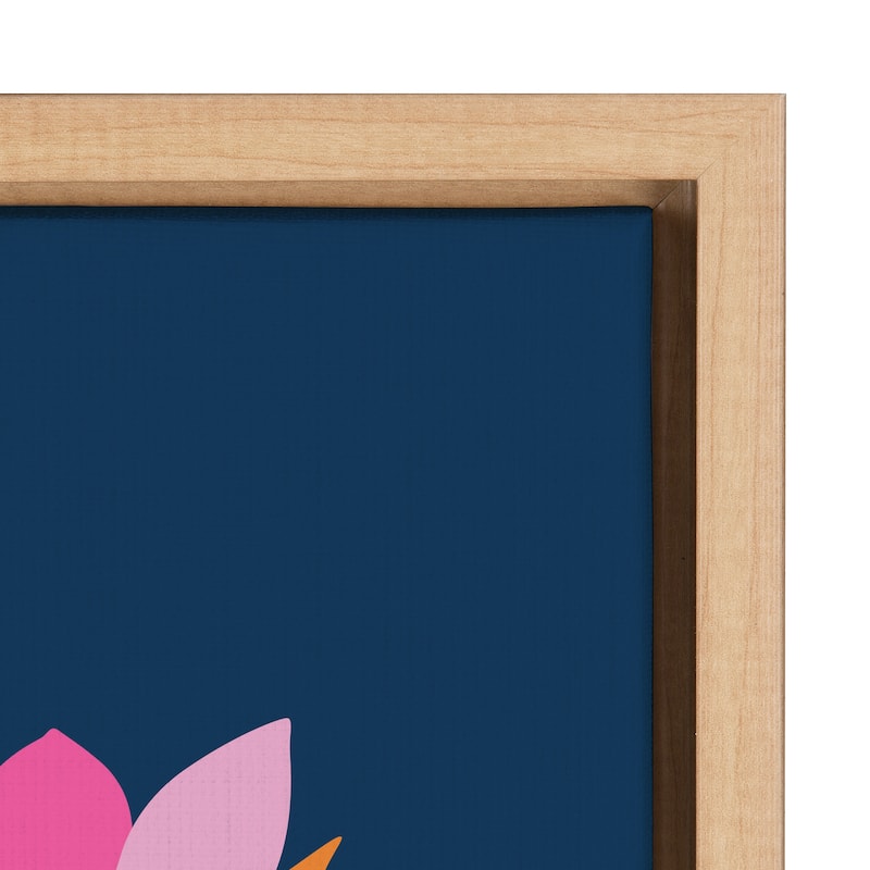 Kate and Laurel Sylvie Magnolias Canvas by Rachel Lee of My Dream Wall - 23x33 - Plastic - Brown