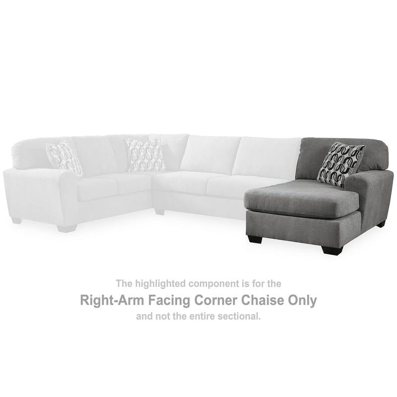 Signature Design by Ashley Birkdale Court Gray 3-Piece Sectional - 138" W x 64" D x 38" H