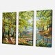 preview thumbnail 7 of 6, Designart "Autumn Forest With Meandering River" Lake House Canvas Wall Art Print
