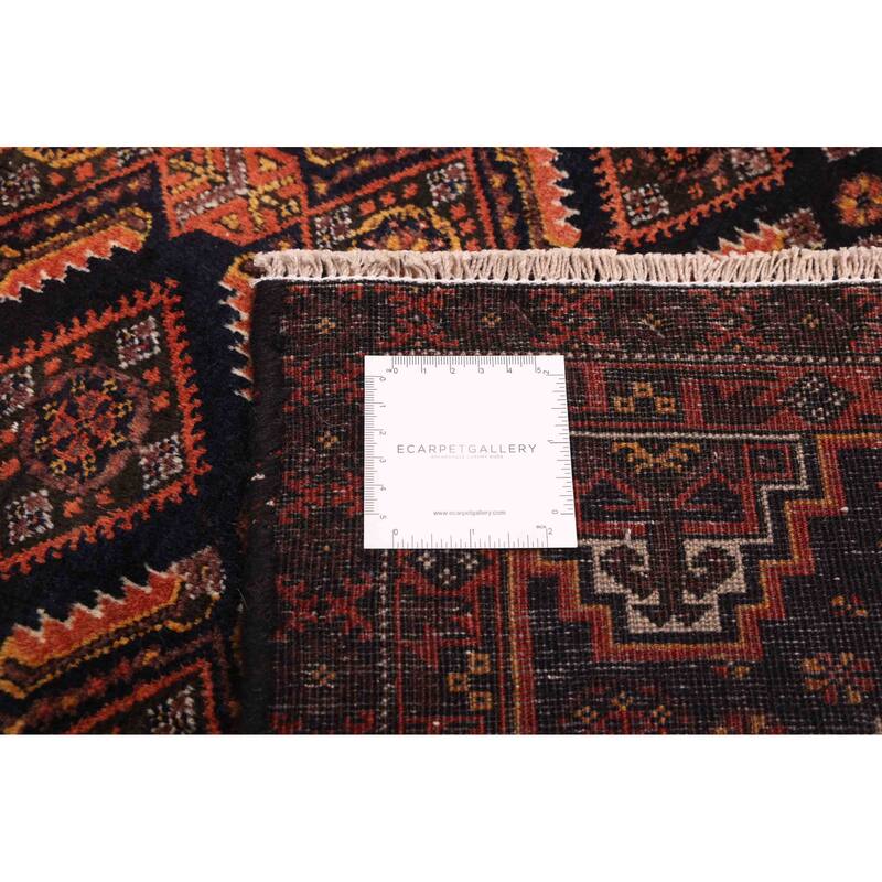 ECARPETGALLERY Hand-knotted Baluch Dark Navy Wool Rug - 2'11 x 6'0