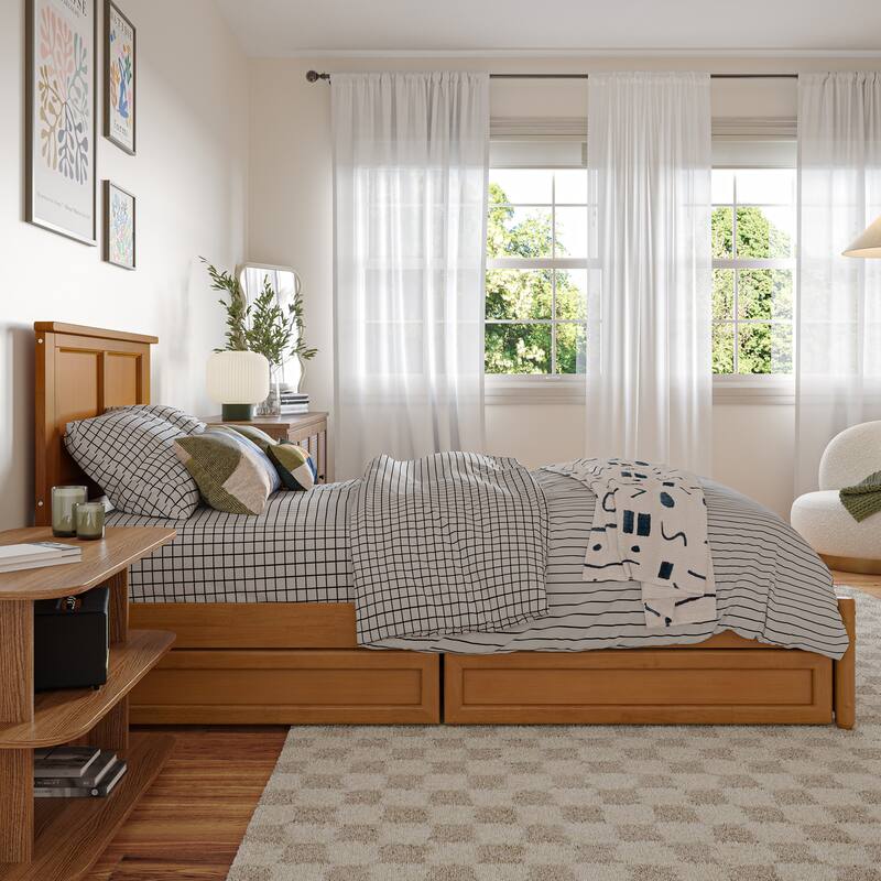 Felicity Platform Bed with Panel Footboard and Storage Drawers