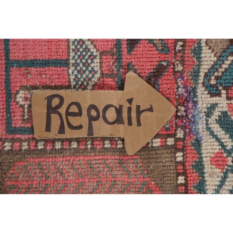 Hand Knotted Oriental 100% Wool Carpet Traditional All-Over Pink Bakhtiari Area Rug - 9' 3'' X 4' 8''