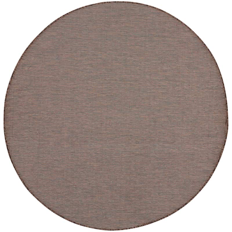 Nourison Selerno Indoor/Outdoor Solid Area Rug - 6'xRound - Natural
