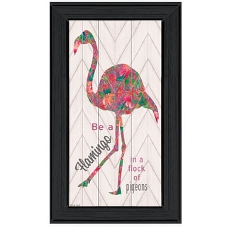 TrendyDecor4U  "Be A Flamingo" Framed Print Wall Art