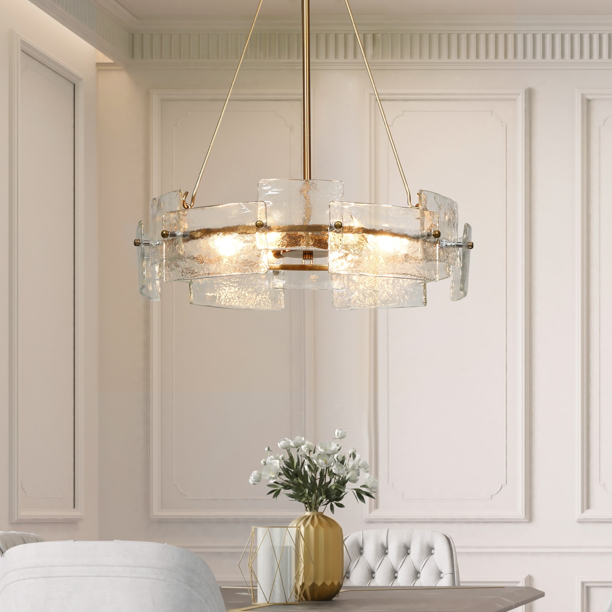 Modern drum chandelier top