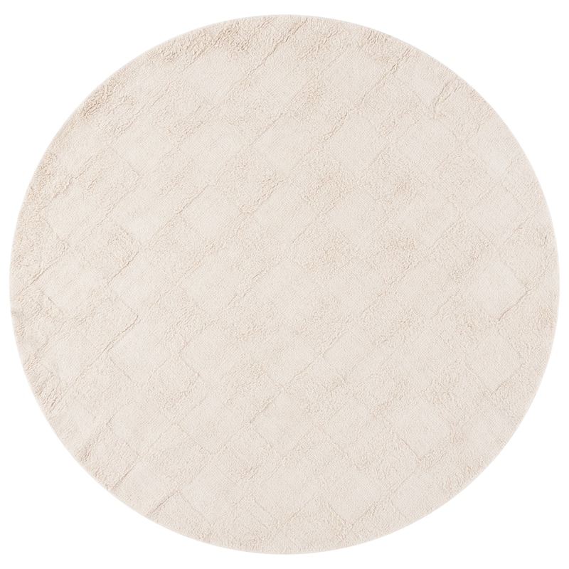 SAFAVIEH Handmade Easy Aygul Care Machine Washable Rug - 6' Round - Ivory - Round