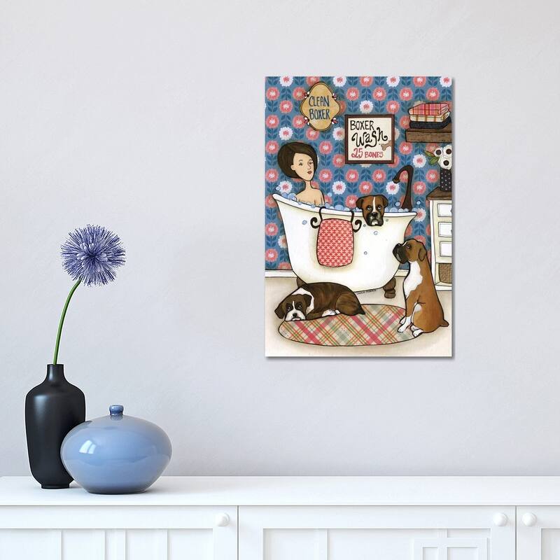 iCanvas "Boxer Wash" by Jamie Morath Canvas Print - 18x12x1.5