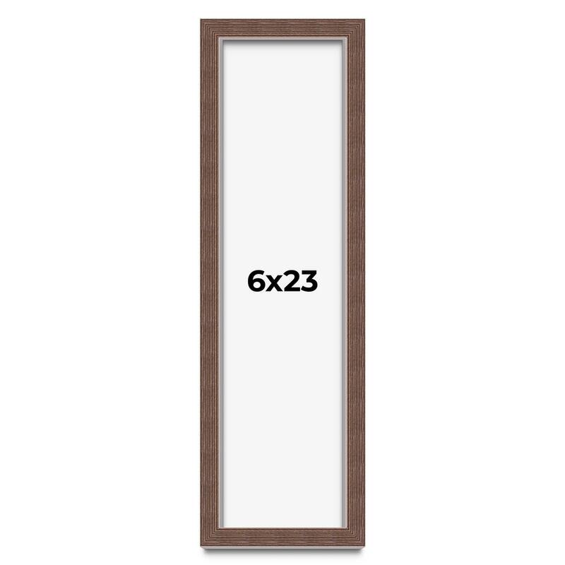 6x23 Shadow Box Frame Brown | 1.125 inches Deep Real Wood Rustic