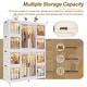 preview thumbnail 9 of 12, Baby Wardrobe Storage Cabinet with Doors Rods and 12 Cubes White
