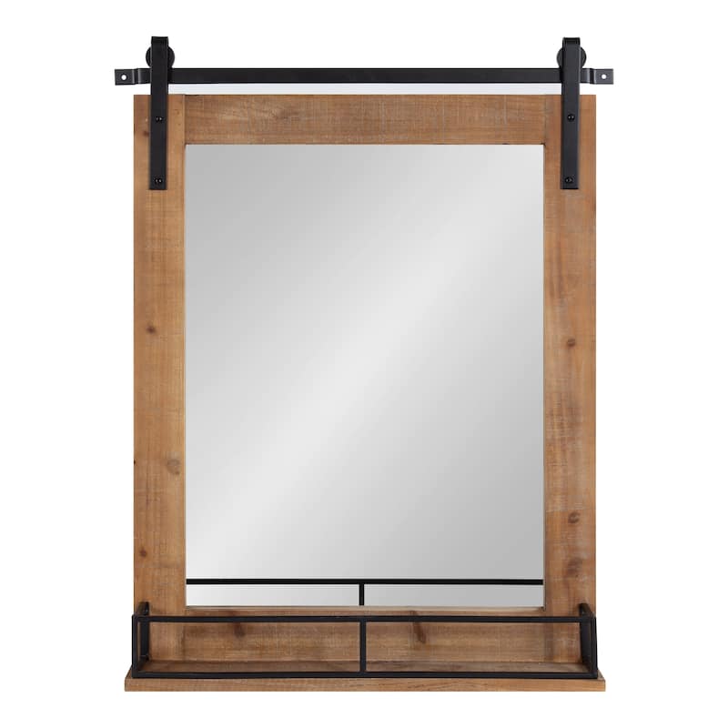Kate and Laurel Cates Framed Wall Mirror with Shelf