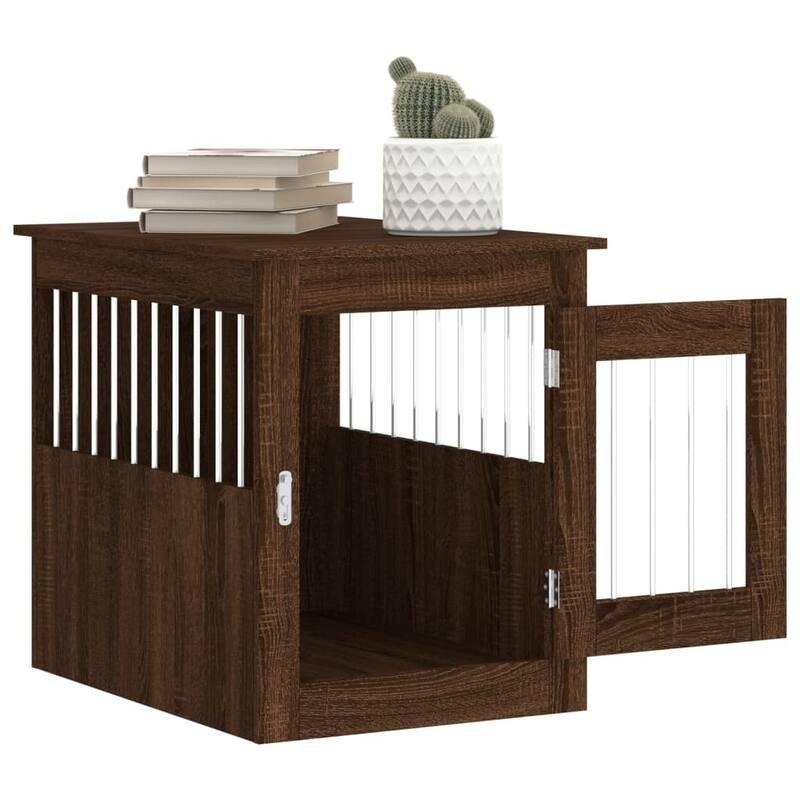 vidaXL Dog Crate with Door Doghouse Puppy Kennel Peg Cage Engineered Wood