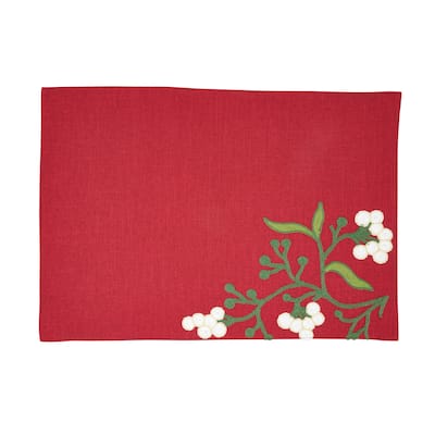 Merry Mistletoe Placemat (Set of 4) - 13"x19"