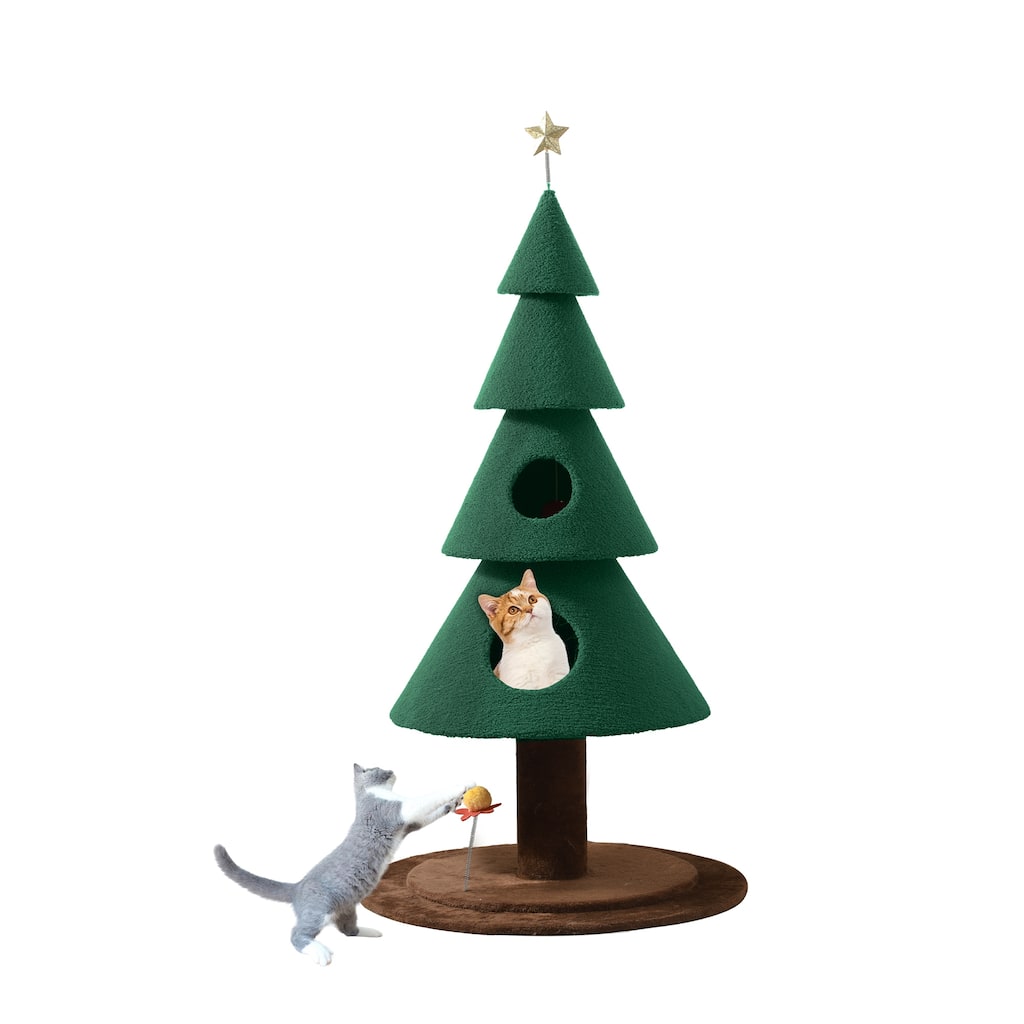 Christmas-Themed Cat Tree