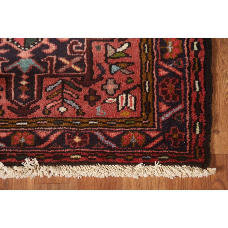 Tribal Geometric Gharajeh Persian Runner Rug Handmade Wool Carpet - 2'5" x 9'7"
